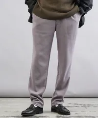 新品 未使用 JIGGYS SHOP(ジギーズショップ)裏起毛ノータックテーパードイージーパンツ 217741 グレージュ