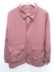 ◇ ⊇ GU ジーユー ストレッチ 長袖 コーチジャケット サイズL ボルドー系 メンズ E  【1506110012500】