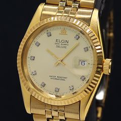 ELGIN DELUXE FK284 10Pダイヤ デイト 稼働品R8YC382 - メルカリ