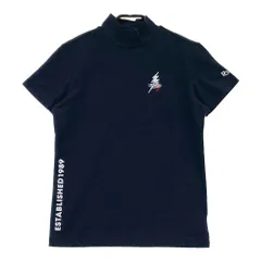 サイズ：1 PEARLY GATES パーリーゲイツ  ハイネック 半袖Tシャツ イナズマワッペン ボーダー柄 ホワイト系 [240101479935] ゴルフウェア レディース ストスト サイズ：1 PEARLY GATES パーリーゲイツ ハイネック 半袖Tシャツ