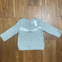 新品　未使用　babygap 長袖　ロンT トレーナー　グレー　レース　80