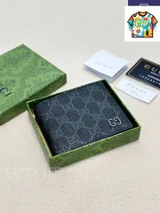 【今日特価】Gucci グッチ シルクプリントショート財布 分解可能なGG高級人工皮革を使用する-WTO輸入2