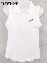 ◇ ◎ pearly gates パーリーゲイツ ポロシャツ ノースリーブ サイズ0 ホワイト レディース 【中古】 【1002801120962】