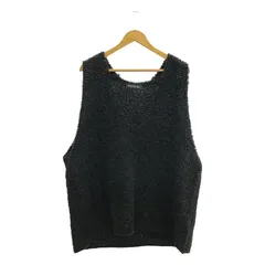 mizuiroind / ミズイロインド | hairy yarn wide vest へアリーヤーン ワイドベスト | F | ブラック | レディース