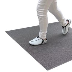 玄関マット 出入口 滑り止めマット スタッドレスマット 90cm×80cm [4枚同梱セット] [グレー] 高規格6mm厚・安全用 屋外 屋内 PVC ゴムマット ラバー 住宅 店舗 事務所 玄関 ドアマット