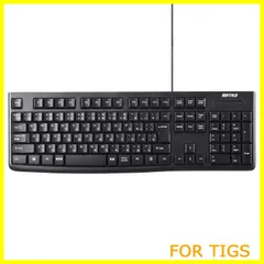 【特価商品】USB接続 BUFFALO 有線スタンダードキーボード ブラック BSKBU105BK【Windows/PS4/Nintendo Switch対応】