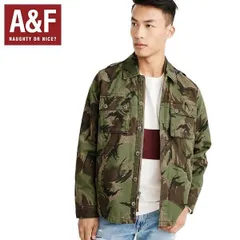 新品未使用 af-0197 アバクロAbercrombie＆Fitch アバクロンビー アンド フィッチ　メンズ　ミリタリー　シャツジャケット　新品未使用長期保管品