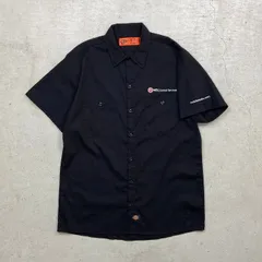 Dickies ディッキーズ 半袖 ワークシャツ 企業ロゴ刺繍 メンズM 