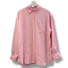 JOURNAL STANDARD ジャーナルスタンダード ゼフィール リネン レギュラーシャツ '23年製 ピンク サイズFREE 長袖 リネン100% シンプル 無地 麻 羽織り オーバーサイズ レディース 夏 ゴーゴー古着マルイ草加店1653