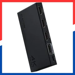 【特価商品】Switch/Fire TV 【PS4/PS5/Nintendo Stick 選べる自動・手動切替機能 4K動作確認済み】 4K(4096×2160)60Hz 3入力1出力 ノイズに強いメタルケース (セレクター) ブラック HDMI切替器 DH-