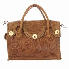 グレースコンチネンタル GRACE CONTINENTAL カービングバッグ Maestra M トートバッグ レザー 花柄 茶 ブラウン /TK ▲Hのサムネイル