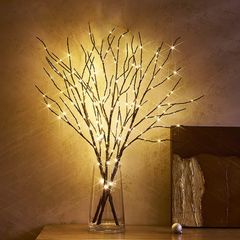 ライト 枝 イルミネーション ツリー LED インテリア 間接照明 クリスマス ブランチツリー 高さ80cm 150電球 コンセント式 オシャレ Hairui 北欧 防水 ブラウン(花瓶が含まない)