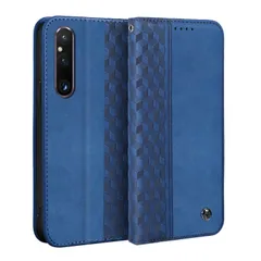 Gedurya Xperia 1 V ケース 手帳型 SO-51D ケース ひし形柄 エクスペリア1 v ケース 手帳型 SOG10 ケース マグネット式 スタンド機能 Xperia 1 V 携帯カバー カード収納 財布型 Sony Xperia 1 V スマ