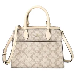 新品 ケイトスペード kate spade ショルダーバッグ スモール サッチェル ダークベージュマルチ