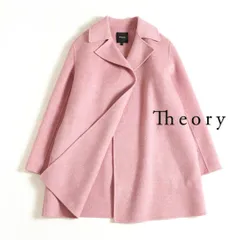 818y*美品 セオリー カシミヤ混 ダブルフェイス オープンコート