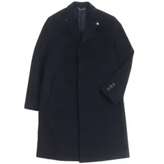 極美品●LOUIS VUITTON ルイヴィトン HDC21EAGN ウール100％ 裏地モノグラム チェスターコート ダークネイビー 46 伊製 正規品 メンズのサムネイル