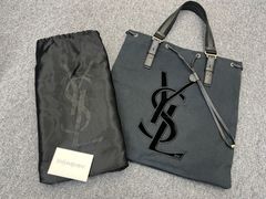 YSL イヴサンローラン カハラ トートバッグ キャンバス ブラック 121631 鞄　【A1/C303】