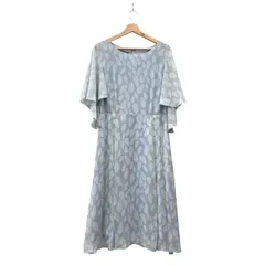 LAURA ASHLEY ローラアシュレイ ロングワンピース 葉っぱ グレー サイズ40