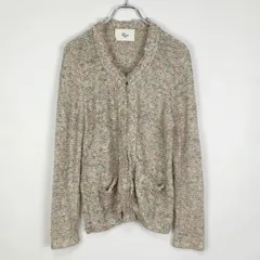 HARRISS GRACE ツイード風ミックス糸天竺フリンジカーディガンのサムネイル