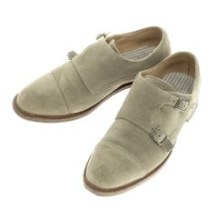 【中古】パラブーツ Paraboot スエード ドレスシューズ カーキグレー【サイズ6】【メンズ】