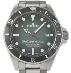 ★ギャラ付！美品！EDOX エドックス スカイダイバー ミリタリー リミテッドエディション 555本限定 80115-3N-VD 自動巻き メンズ★のサムネイル