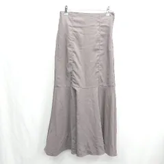 ◇ ⊂ NICE CLAUP ナイスクラップ ロング マーメイド スカート サイズM モカ レディース E  【1501160049896】