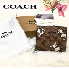 極美品　未使用品　COACH　スヌーピー　ピーナッツ　PEANUT　財布　二つ折り財布　シグネチャー　箱　保存袋