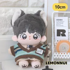 10cm 着せ替え ぬいぐるみ服 クマ 制服 ちびぬい  ベスト 推し活 推しぬい 綿人形 棉花娃娃 ちびぬい服 ちびぐるみ コットンドール 綿人形 cotton doll-E056