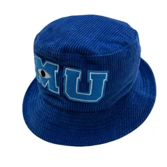 ディズニー モンスターズインク ハット コーデュロイ  ブルー 青  【 ロゴ 多数♪ 】ワンサイズ 58cm 帽子 モンスターズユニバーシティ ●FMC90