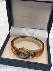 稼働✨ トータスジュエリー　腕時計　8P ダイヤ　シェル文字盤　べっ甲　バングル Yahoo!オークション -「tortoise」(アクセサリー、時計) の落札