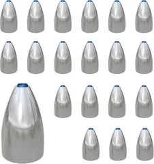 PLEAVIT バレットシンカー チューブ入り テキサスリグ 釣り 鉛 ワーム 仕掛け 20g 20個(マルチカラー, FREE)