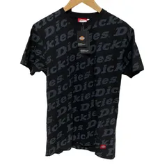 【新品】Dickies 半袖　ロゴtシャツ 総柄　ブラック　黒　メンズ　レディース