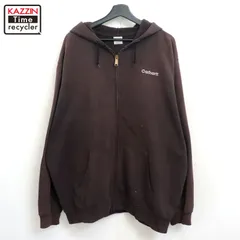 00s Carhartt フェード ジップアップ スウェット パーカー メンズ 表記XLサイズ