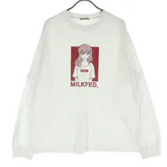 MILKFED. ミルクフェド プリント 長袖 Tシャツ F ホワイト 長袖 レディース 古着