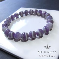 [beads565]ケープアメジスト8mm ブレスレット 23粒（天然石/ビーズ）