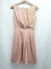 ◇ Θ AIMER エメ レースアップ パーティー ノースリーブ 膝丈 ワンピース サイズＭ ピンク系 レディース E  【1507230008428】