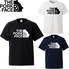 THE PORK FACE ザ・ポークフェイス 半袖 Tシャツ ロゴ大 ホワイト【ネコポス】