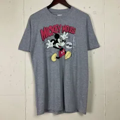 新品未使用品 Disney ディズニー ミッキーマウス キャラクター Tシャツ 古着 グレー メンズM 【f240328003】