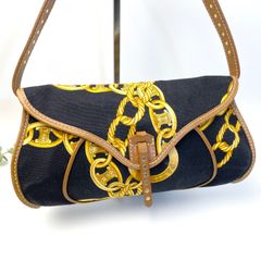 CELINE セリーヌ ポールボットバッグ ハンドバッグ チェーン柄 
