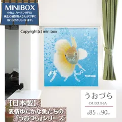 【MINIBOX のれん制作工房 正規販売店舗】【匿名配送ネコポス 送料無料】のれん うおづら「グッピー」幅85×丈90cm【日本製】金魚 UOZURA 熱帯魚 さかな フォト 写真 暖簾 間仕切り 家紋 タペストリー ポスター