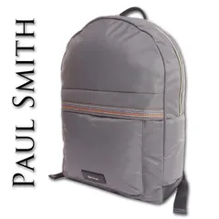 ポールスミス Paul Smith マルチSTステッチ ナイロン/牛革 リュック メンズ グレー 紙タグなし バックパック