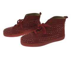 ルブタン Louis Spikes ハイカット 41 レッド 美品 スパイク - メルカリ