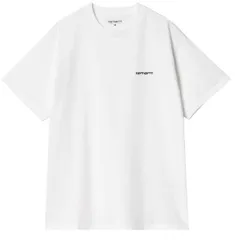 【送料無料】carhartt　WORK IN PROGRESS（カーハート　ダビュルアイピー）I030435　S/S Script Embroidery T-Shirt　carharttロゴ刺繍入り半袖Tシャツ　44Ｒ6　コットン　ホワイト　ユニセックス
