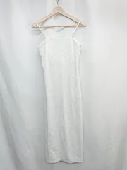 ◇ ⊂ ap retro カップ付き スリット加工 ロング丈 ワンピース サイズF ライトグレー系 レディース E  【1502180003738】