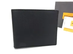 ■新品■未使用■ ETTINGER エッティンガー レザー 二つ折り 財布 ウォレット メンズ ブラック系 BK5055のサムネイル
