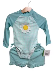 Little Me 水着•パンツセット　水着　ラッシュガード　日焼け防止　ジャージ　チェック　リボン　デイジー