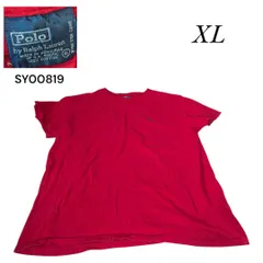 90s 00sポロラルフローレンポニー半袖TシャツXLレッドアメリカ製生地