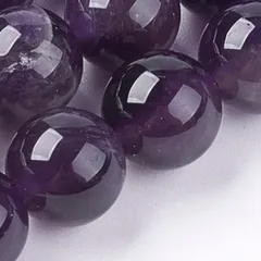【2月誕生石】天然石アメシスト（紫水晶）8mm 22粒