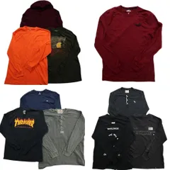 古着卸 まとめ売り ブランドMIX 長袖Tシャツ 10枚セット (メンズ Ｍ ) バンズ ディッキーズ スラッシャー リーバイス  中古 古着 NA9838