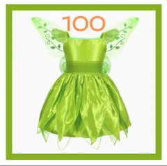 妖精 ティンカーベル コスプレ 羽セット　チュール ワンピース　子ども　100